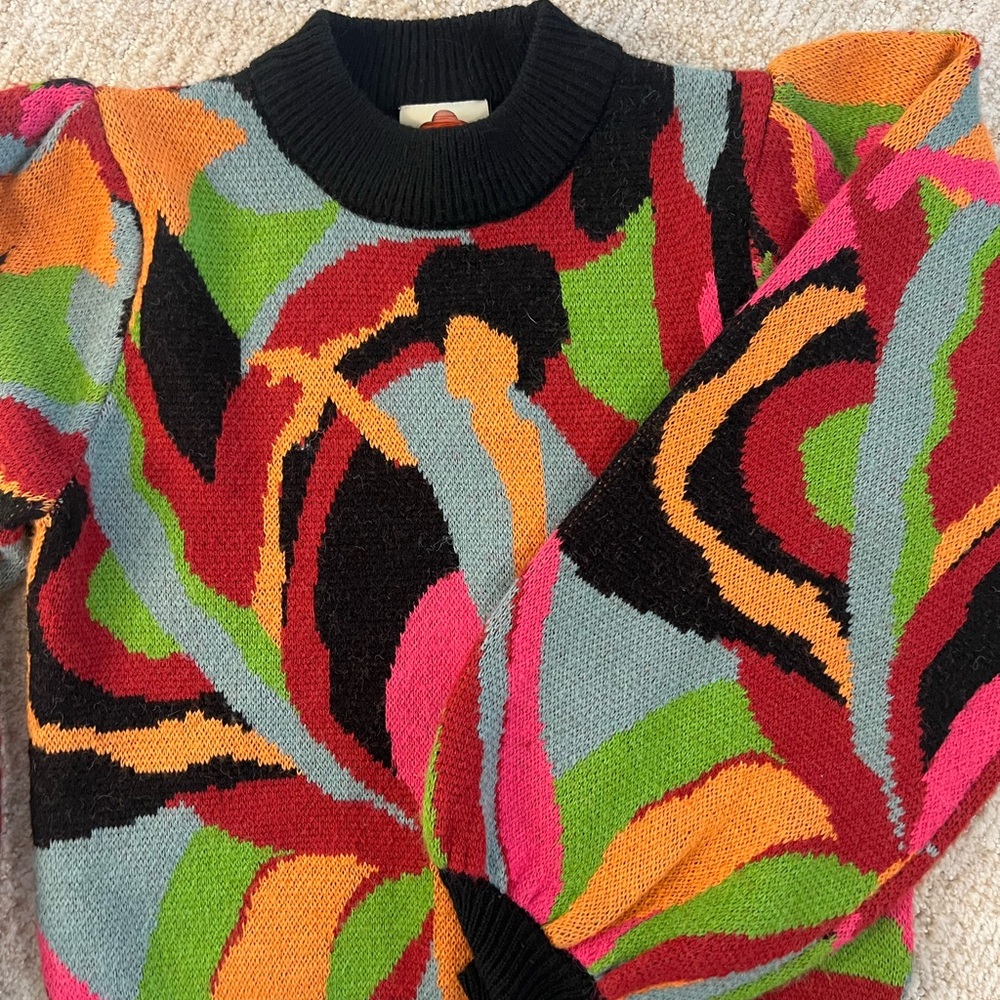 FARM Rio Multicolor Abstract Women's Sweater - Picture 4 of 5